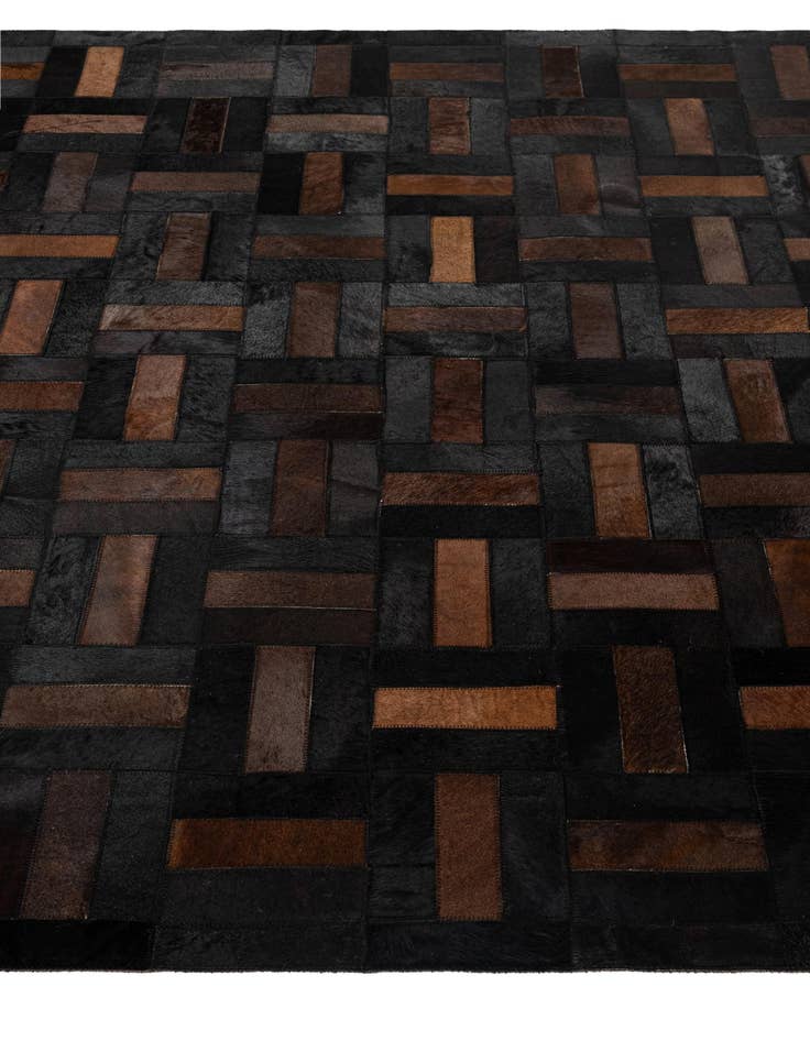 Detail image of  5' 3 x 8' 2 Cowhide - Patchwork Rug