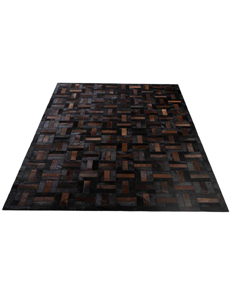 Detail image of  5' 2 x 8' 1 Cowhide - Patchwork Rug