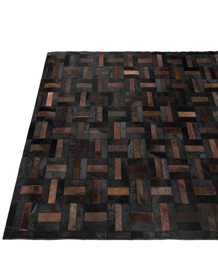 Detail image of  5' 2 x 8' 1 Cowhide - Patchwork Rug