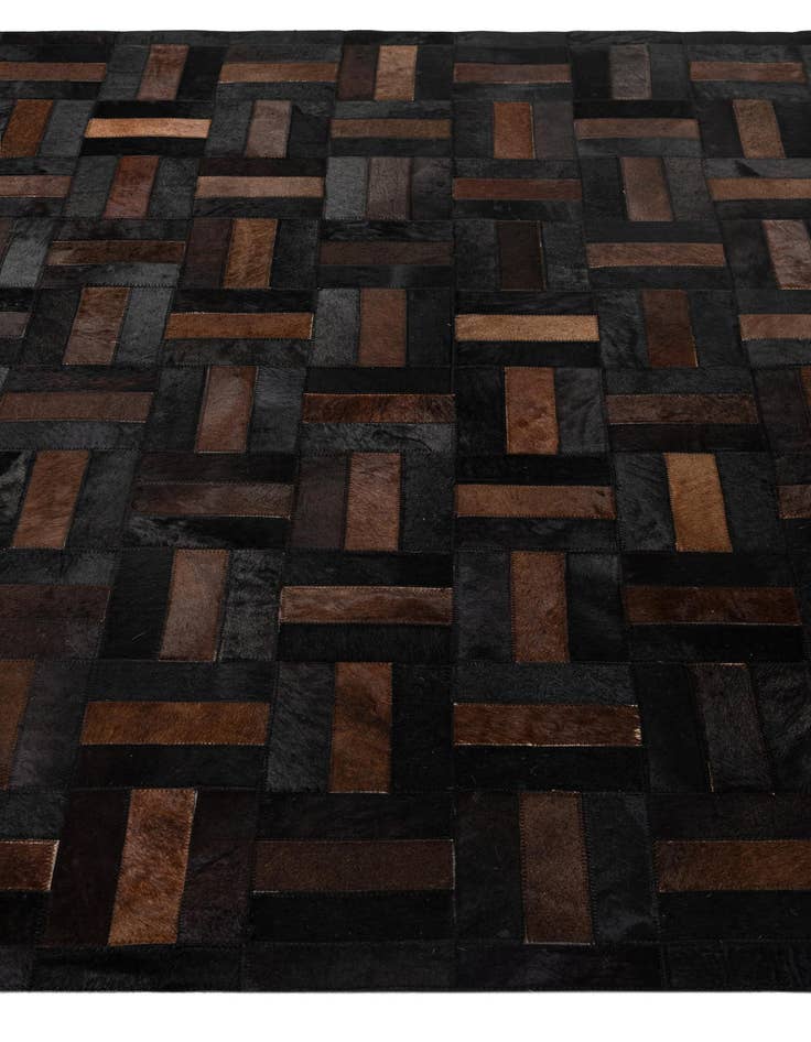 Detail image of  5' 2 x 8' 1 Cowhide - Patchwork Rug