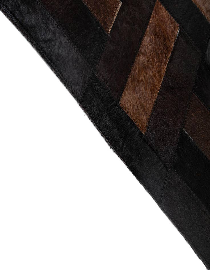 Detail image of  5' 2 x 8' 1 Cowhide - Patchwork Rug