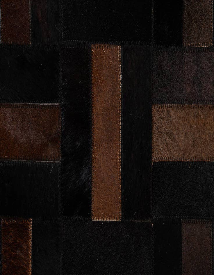 Detail image of  5' 2 x 8' 1 Cowhide - Patchwork Rug