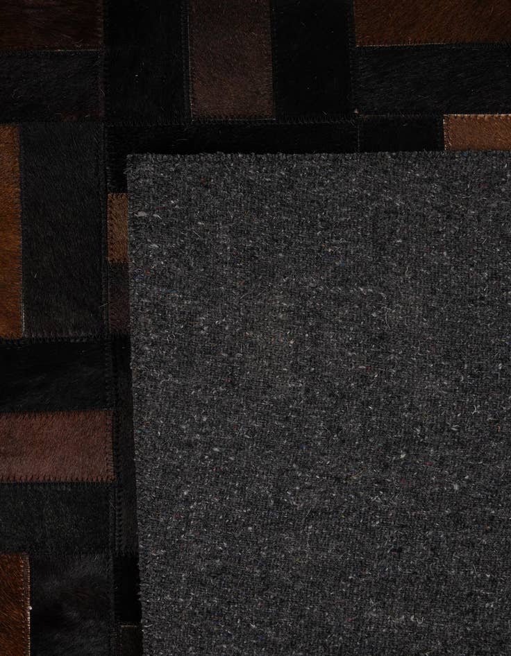Detail image of  5' 2 x 8' 1 Cowhide - Patchwork Rug