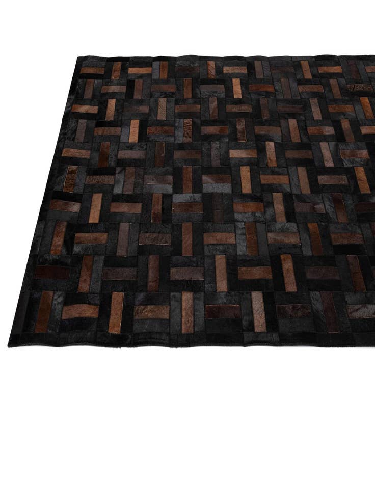 Detail image of  5' 3 x 8' 1 Cowhide - Patchwork Rug