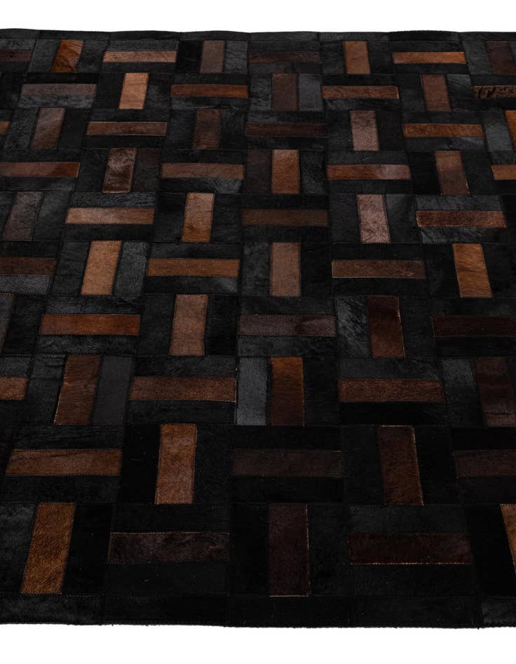 Detail image of  5' 3 x 8' 1 Cowhide - Patchwork Rug