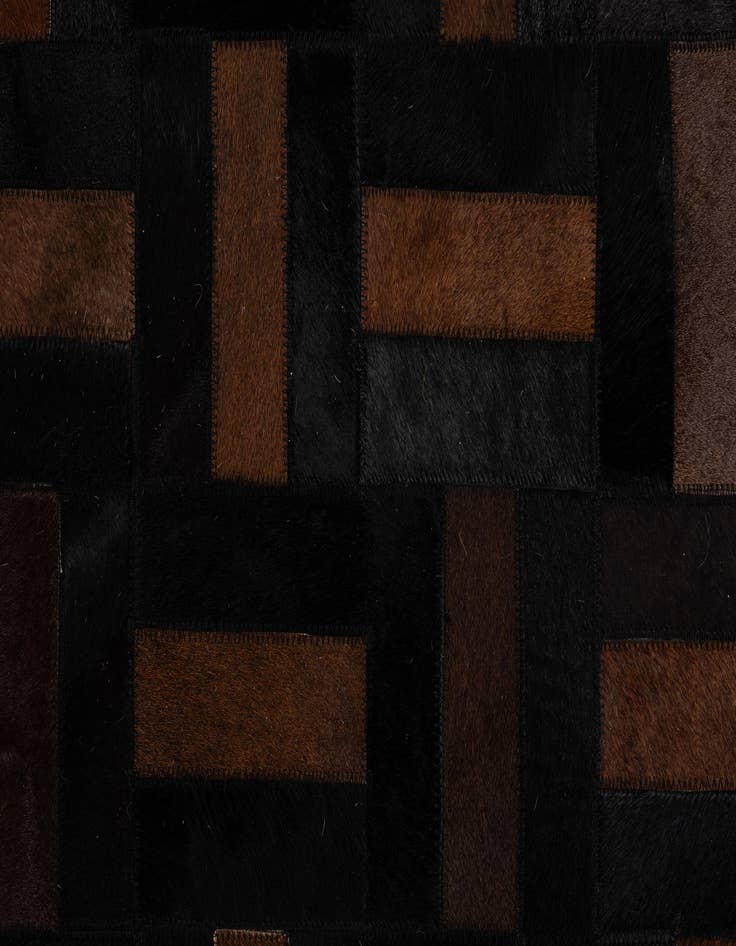 Detail image of  5' 3 x 8' 1 Cowhide - Patchwork Rug