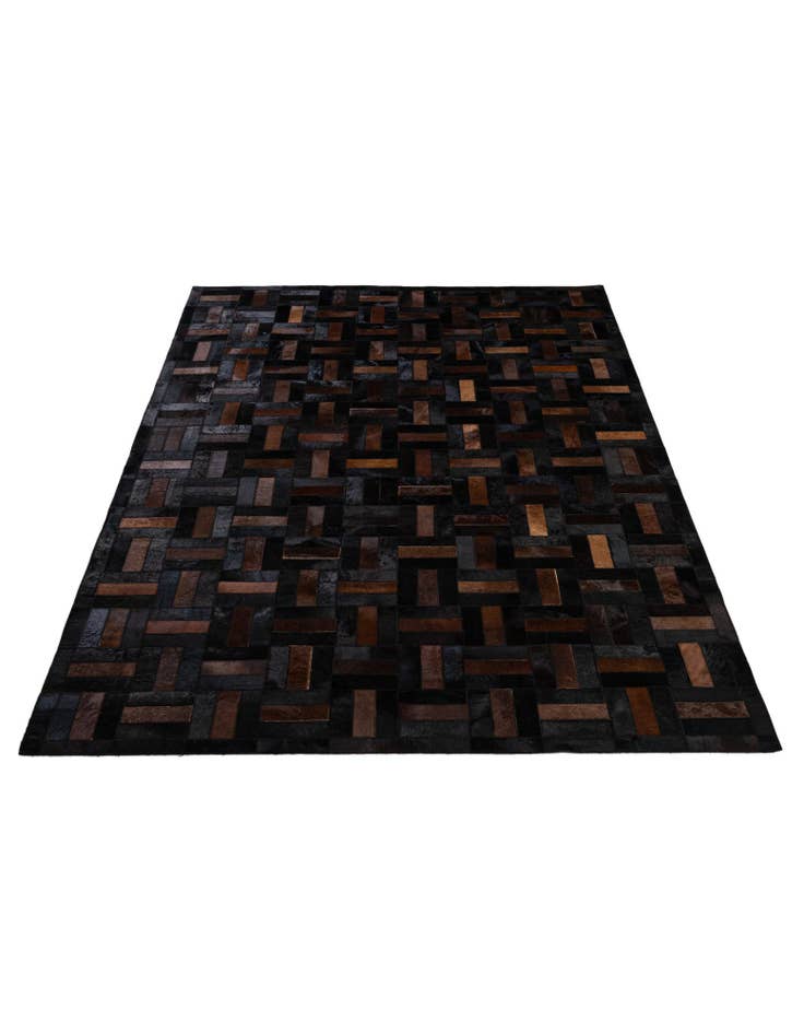 Detail image of  5' 3 x 8' 1 Cowhide - Patchwork Rug