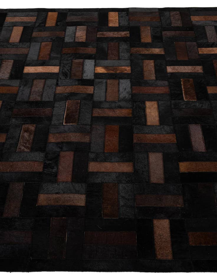 Detail image of  5' 3 x 8' 1 Cowhide - Patchwork Rug