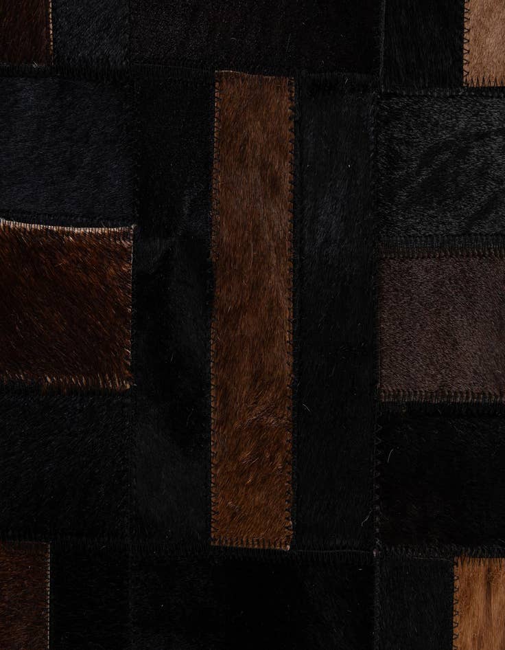 Detail image of  5' 3 x 8' 1 Cowhide - Patchwork Rug