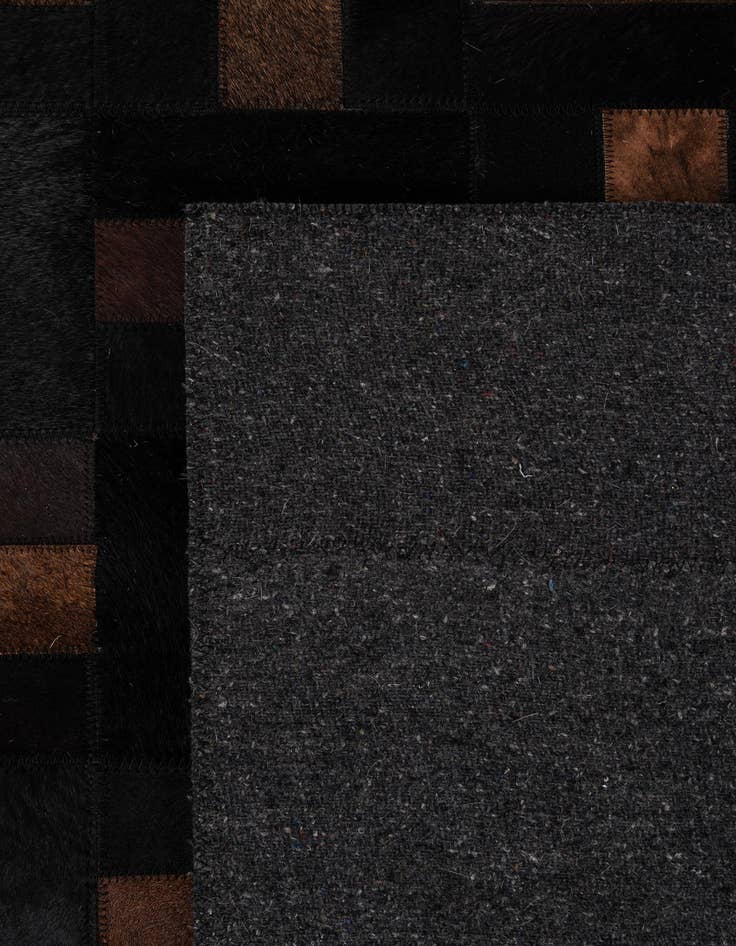 Detail image of  5' 3 x 8' 1 Cowhide - Patchwork Rug