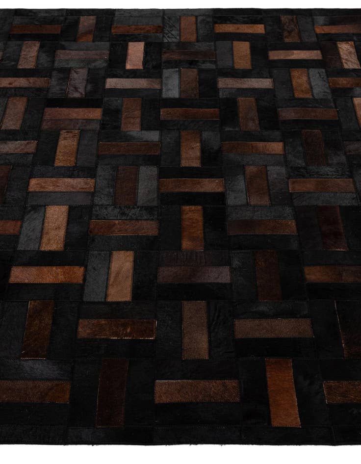 Detail image of  5' 3 x 8' 2 Cowhide - Patchwork Rug
