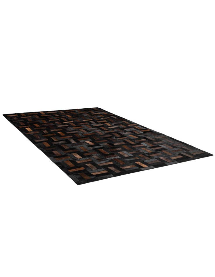 Detail image of  5' 3 x 8' Cowhide - Patchwork Rug