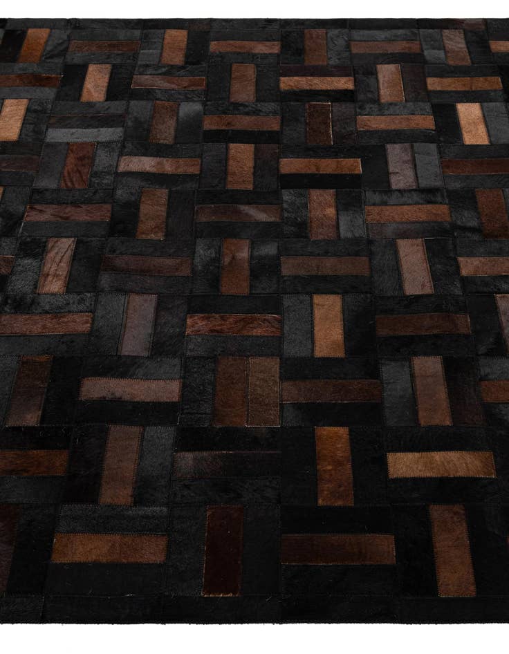 Detail image of  5' 3 x 8' 2 Cowhide - Patchwork Rug
