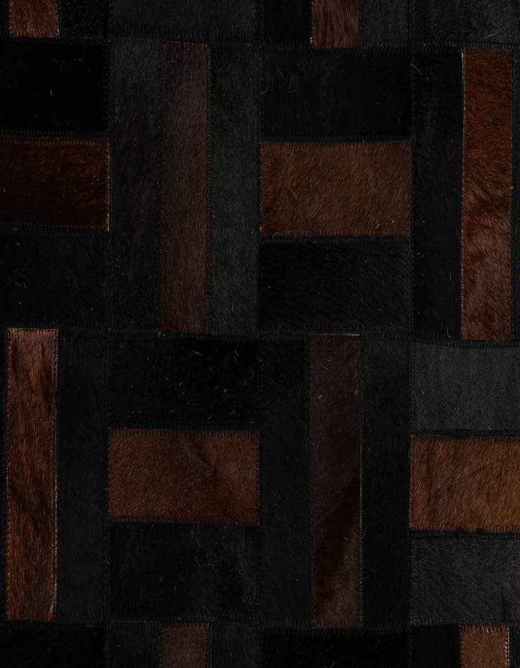 Detail image of  5' 3 x 8' 2 Cowhide - Patchwork Rug