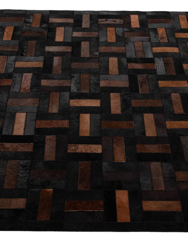 Detail image of  5' 3 x 8' 2 Cowhide - Patchwork Rug