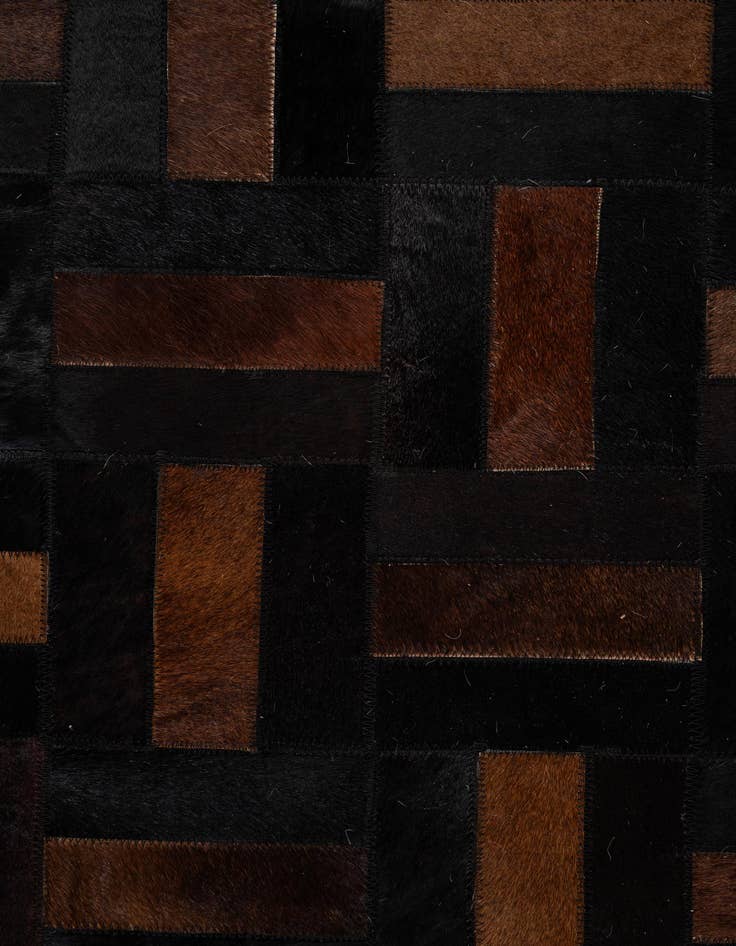 Detail image of  5' 3 x 8' 2 Cowhide - Patchwork Rug