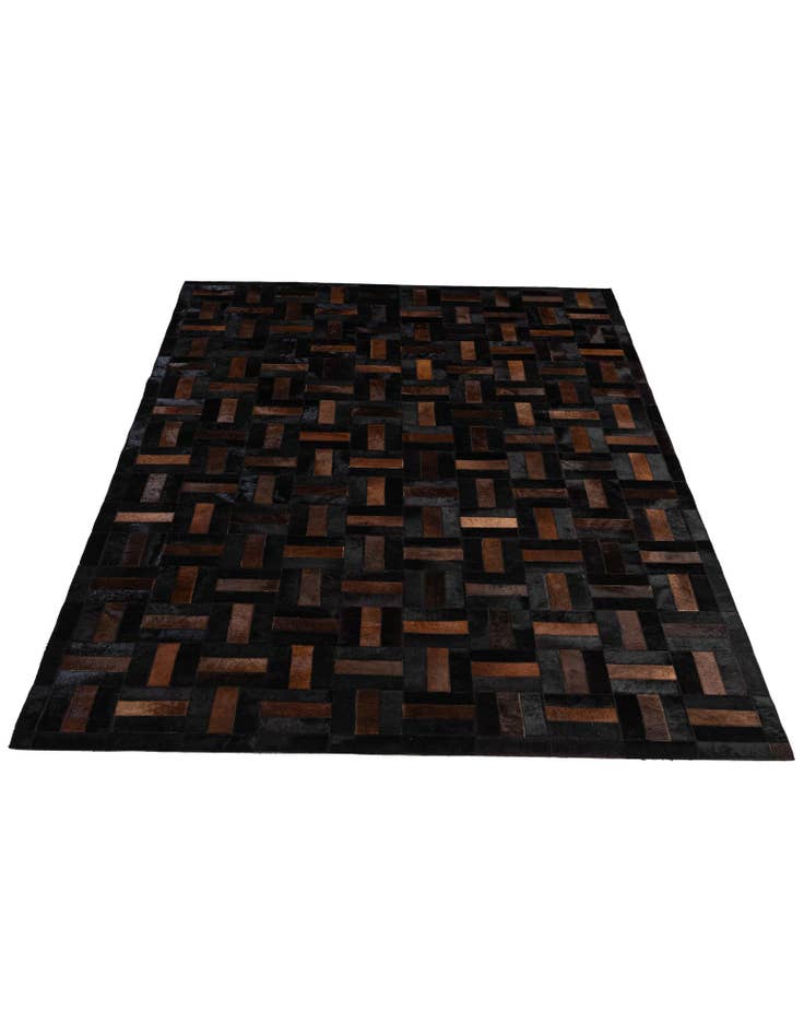 Detail image of  5' 3 x 8' Cowhide - Patchwork Rug