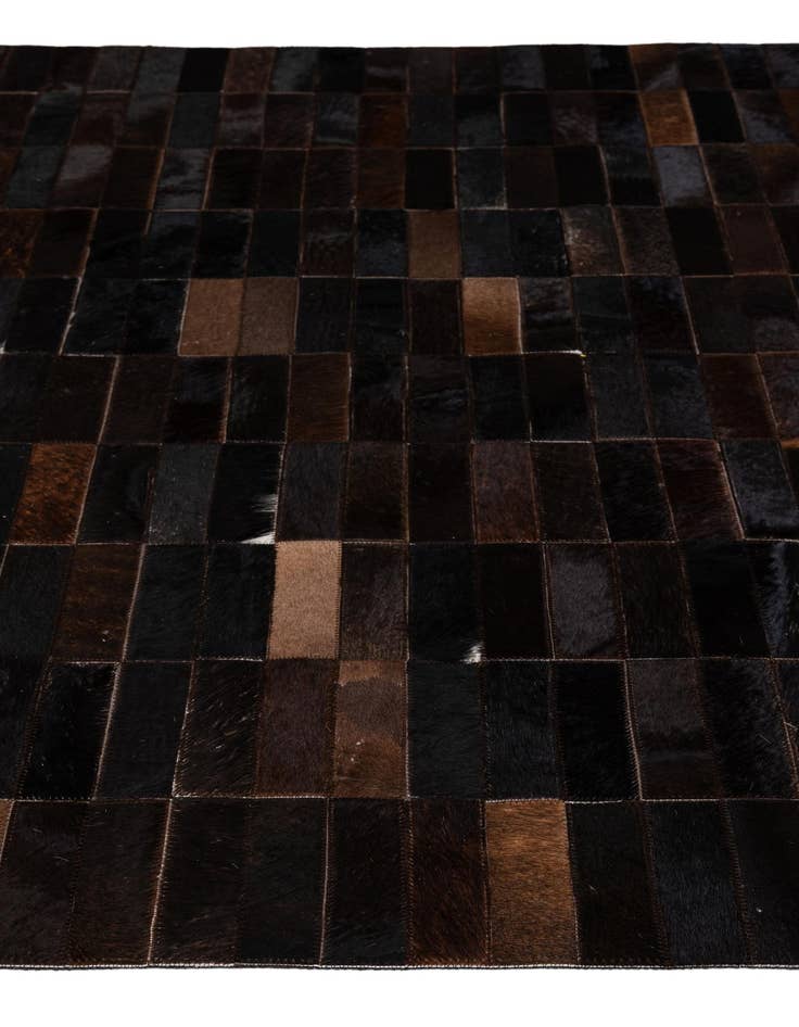 Detail image of  4' 11 x 8' Cowhide - Patchwork Rug