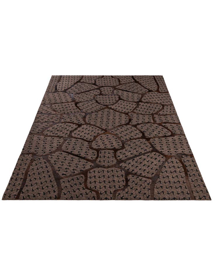 Detail image of  5' 1 x 7' 11 Cowhide - Patchwork Rug