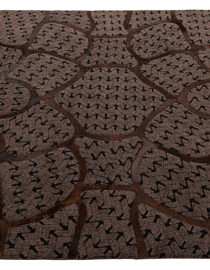 Detail image of  5' 1 x 7' 11 Cowhide - Patchwork Rug