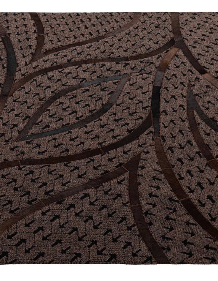 Detail image of  4' 11 x 8' 1 Cowhide - Patchwork Rug