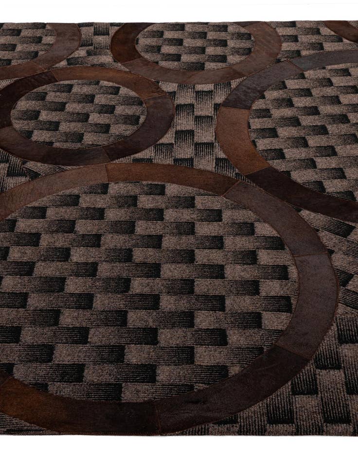 Detail image of  5' 1 x 7' 11 Cowhide - Patchwork Rug
