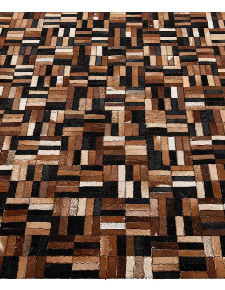 Detail image of  4' 11 x 7' 11 Cowhide - Patchwork Rug