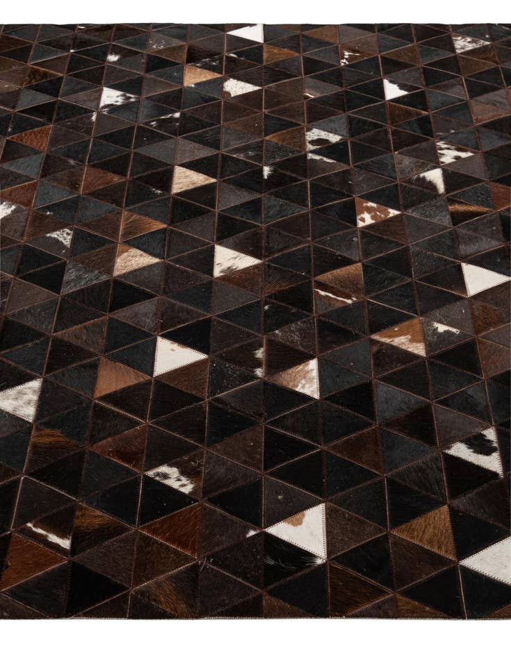 Detail image of  5' 1 x 7' 11 Cowhide - Patchwork Rug