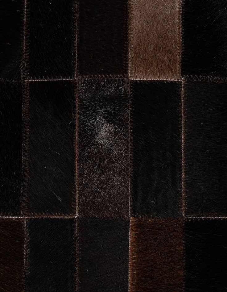 Detail image of  4' 11 x 8' 1 Cowhide - Patchwork Rug