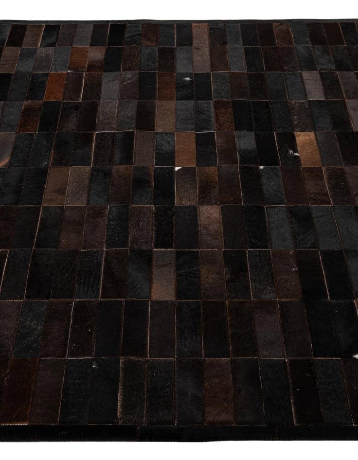 Detail image of  5' 2 x 8' Cowhide - Patchwork Rug