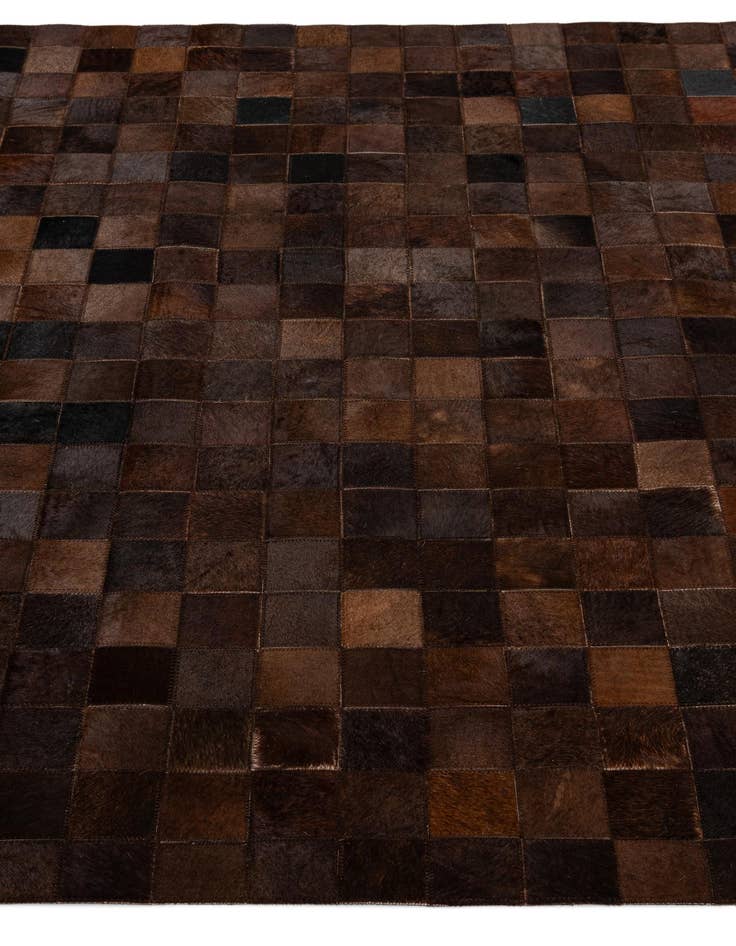 Detail image of  5' 2 x 8' 1 Cowhide - Patchwork Rug