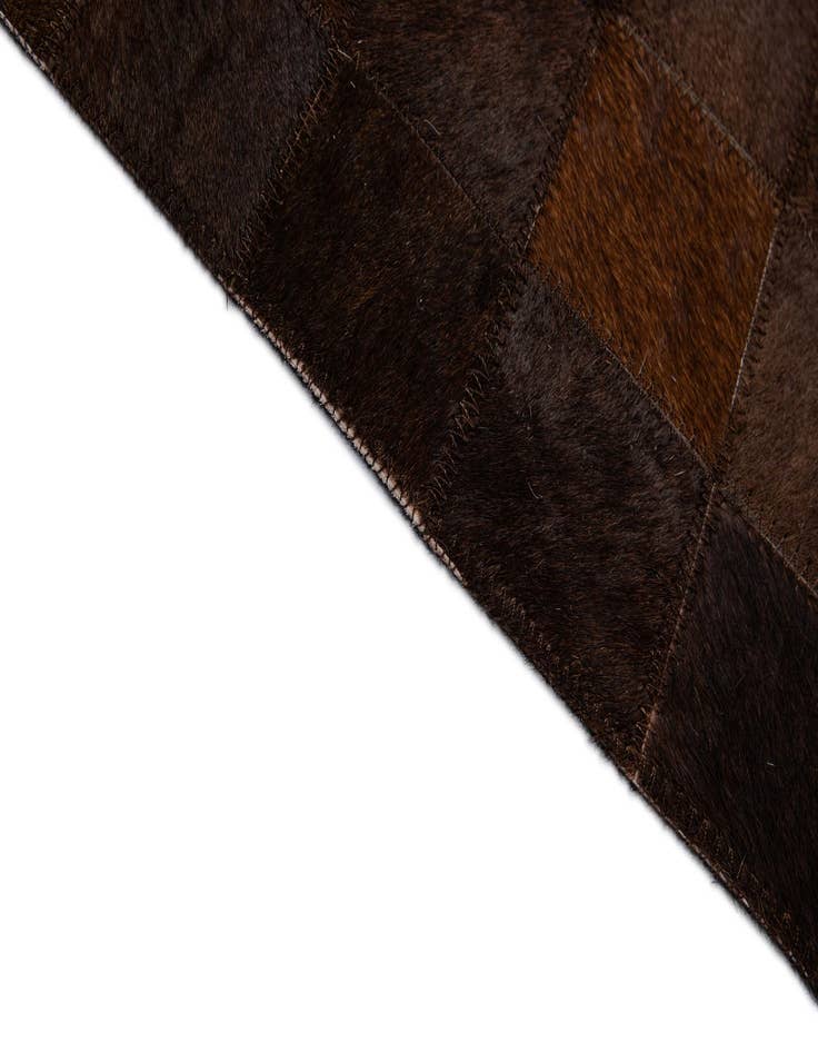 Detail image of  5' 2 x 8' 1 Cowhide - Patchwork Rug