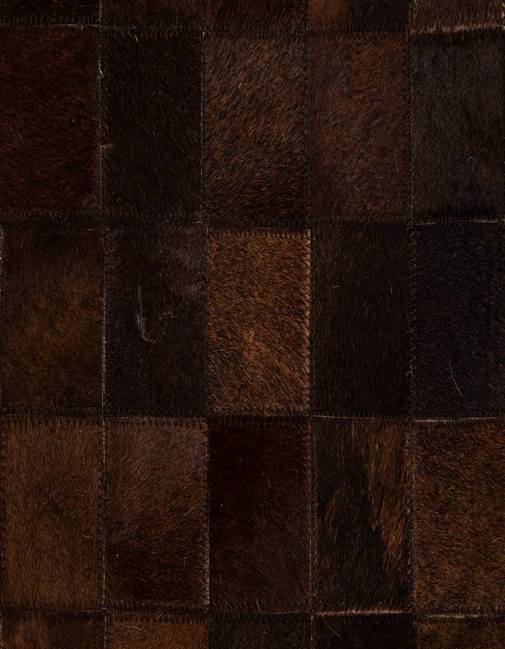 Detail image of  5' 2 x 8' 1 Cowhide - Patchwork Rug