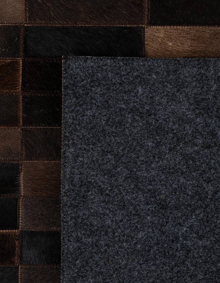 Detail image of  4' 11 x 8' 1 Cowhide - Patchwork Rug