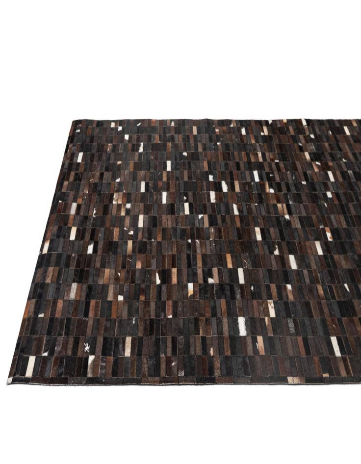 Detail image of  5' 2 x 7' 11 Cowhide - Patchwork Rug