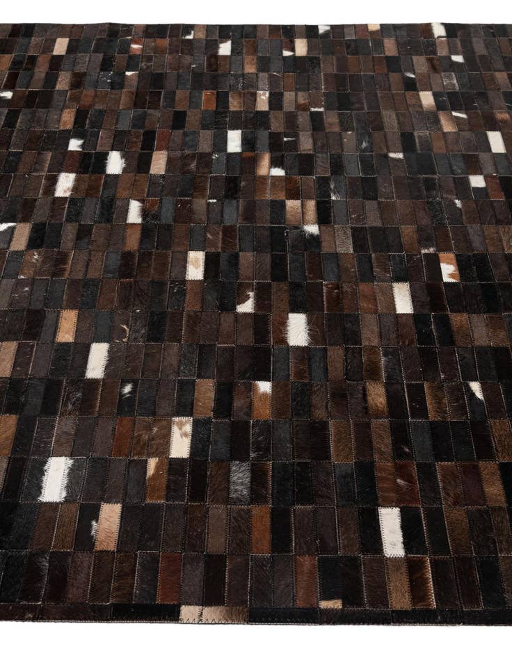 Detail image of  5' 2 x 7' 11 Cowhide - Patchwork Rug