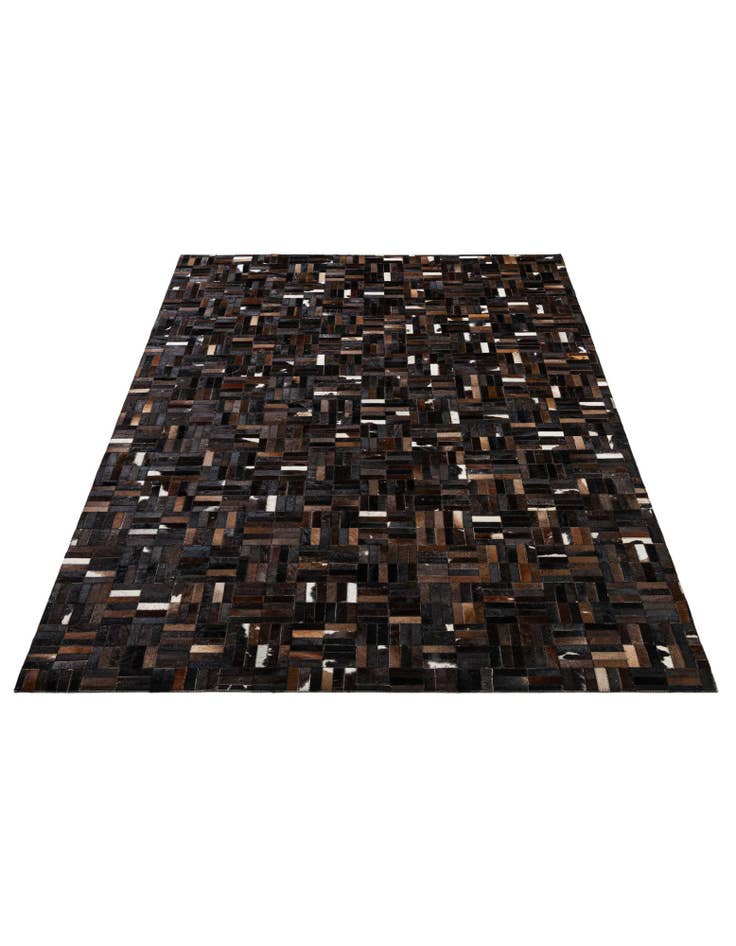 Detail image of  5' 2 x 8' Cowhide - Patchwork Rug