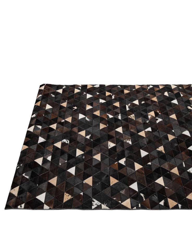 Detail image of  5' 1 x 7' 11 Cowhide - Patchwork Rug
