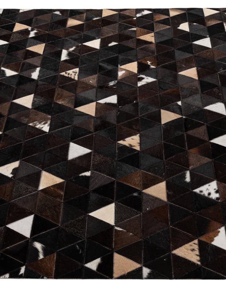 Detail image of  5' 1 x 7' 11 Cowhide - Patchwork Rug