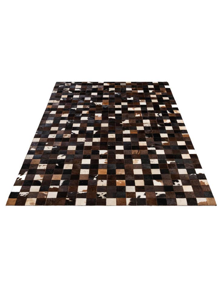 Detail image of  5' 1 x 7' 11 Cowhide - Patchwork Rug