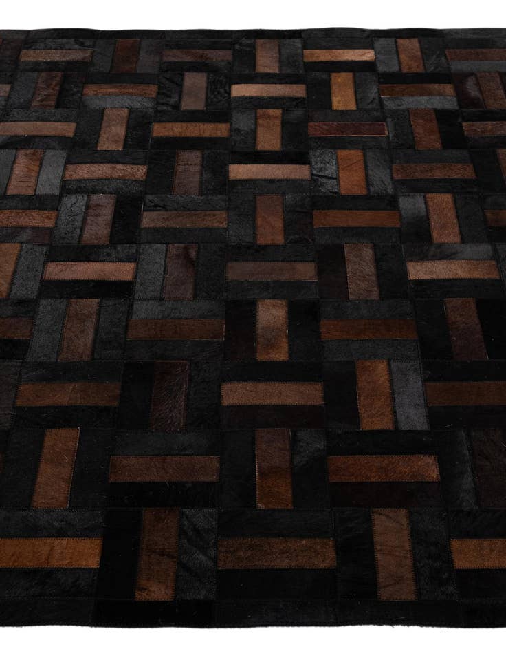 Detail image of  5' 3 x 8' 1 Cowhide - Patchwork Rug