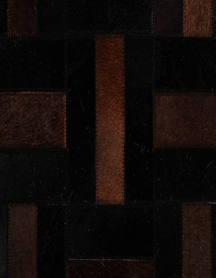 Detail image of  5' 3 x 8' 1 Cowhide - Patchwork Rug