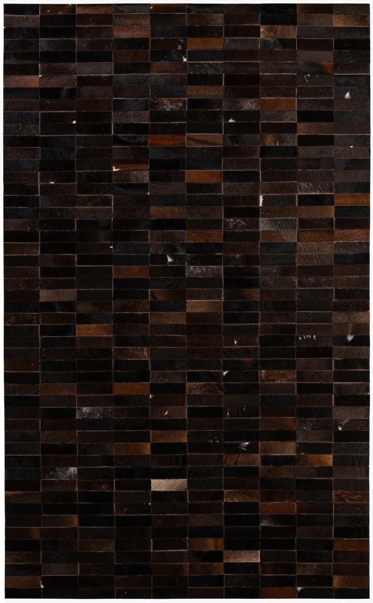  4' 11 x 8' 1 Cowhide - Patchwork Rug