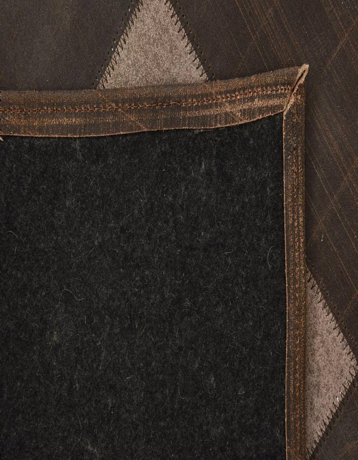 Detail image of  2' 1 x 3' 1 Cowhide Leather Rug
