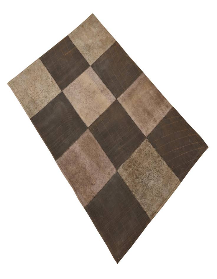 Detail image of  2' 1 x 3' 1 Cowhide Leather Rug