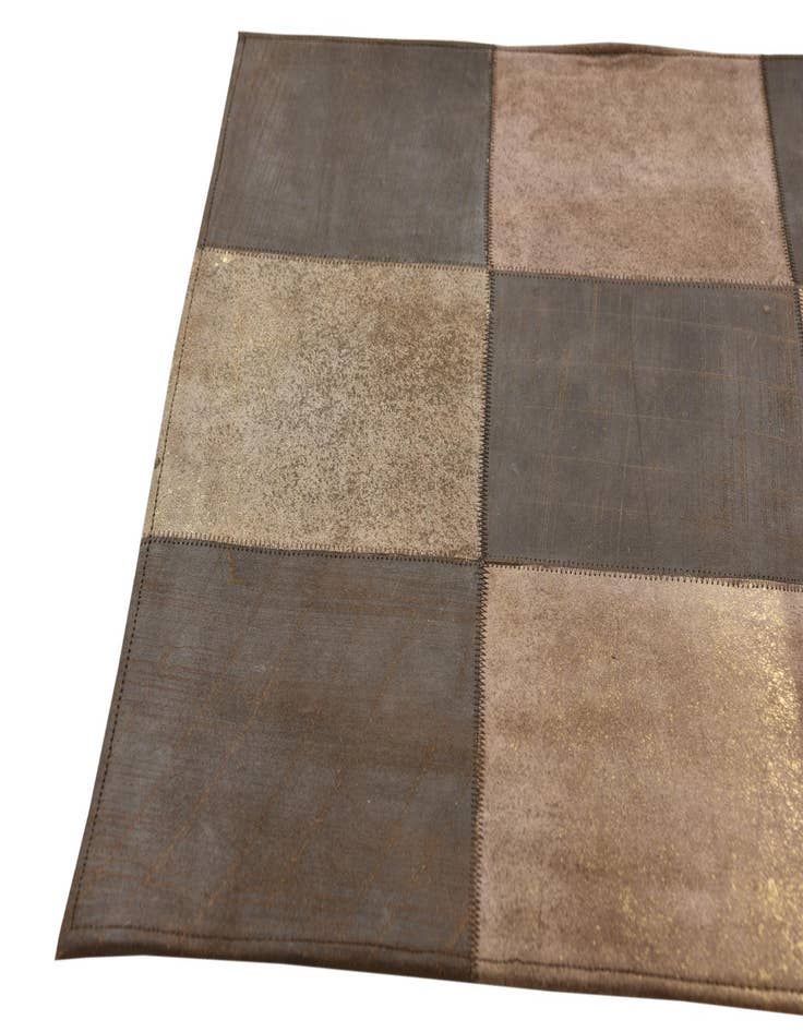 Detail image of  2' 1 x 3' 1 Cowhide Leather Rug