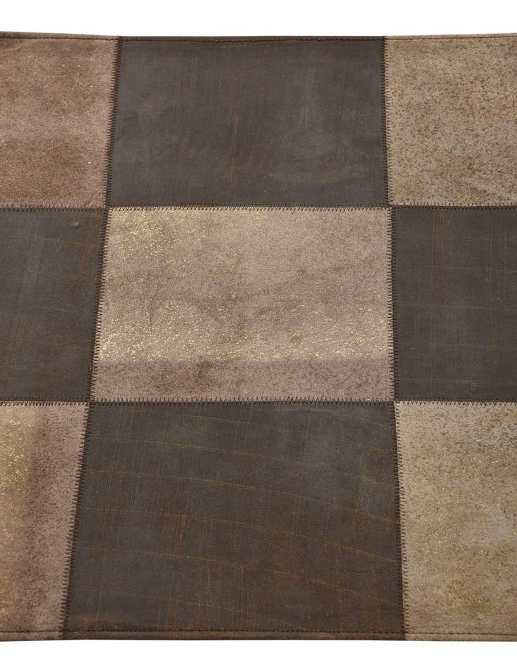 Detail image of  2' 1 x 3' 1 Cowhide Leather Rug