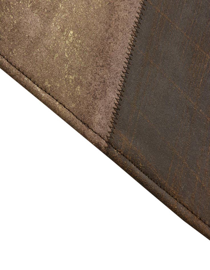 Detail image of  2' 1 x 3' 1 Cowhide Leather Rug