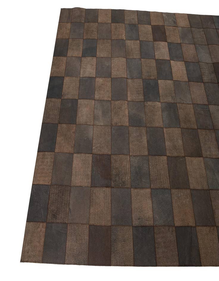 Detail image of  5' x 7' 10 Cowhide Leather Rug