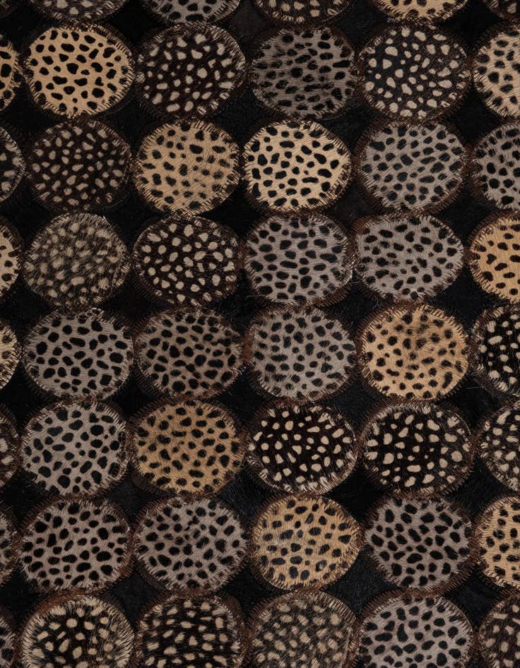 Detail image of  5' 1 x 7' 10 Cowhide Leather Rug